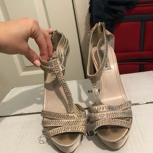 Used AB crystal Steve Madden heels